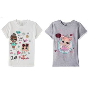 Lot Of 2 LOL Surprise Center Stage Miss Baby Leading Baby T Shirt Top Size M 5/6
